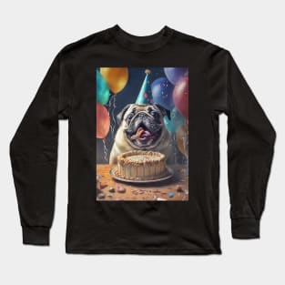 Pug Birthday Card #2 Long Sleeve T-Shirt